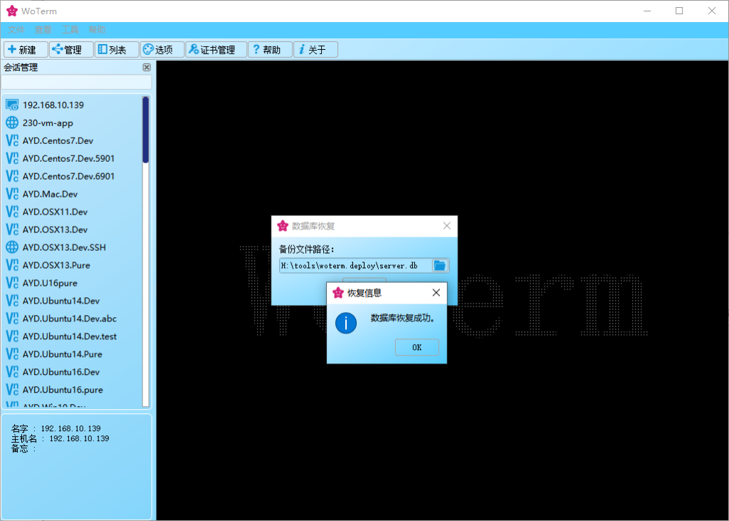 Woterm(远程管理工具) v9.28.6 官方绿色版  第2张 Woterm(远程管理工具) v9.28.6 官方绿色版  第2张