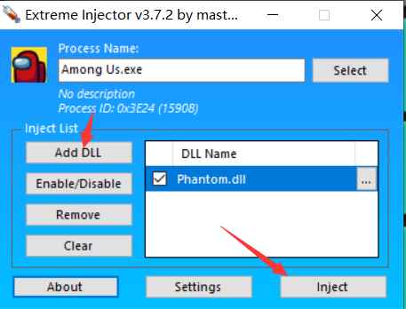 Among Us太空狼人杀-Phantom内部多功能辅助1.1  第4张